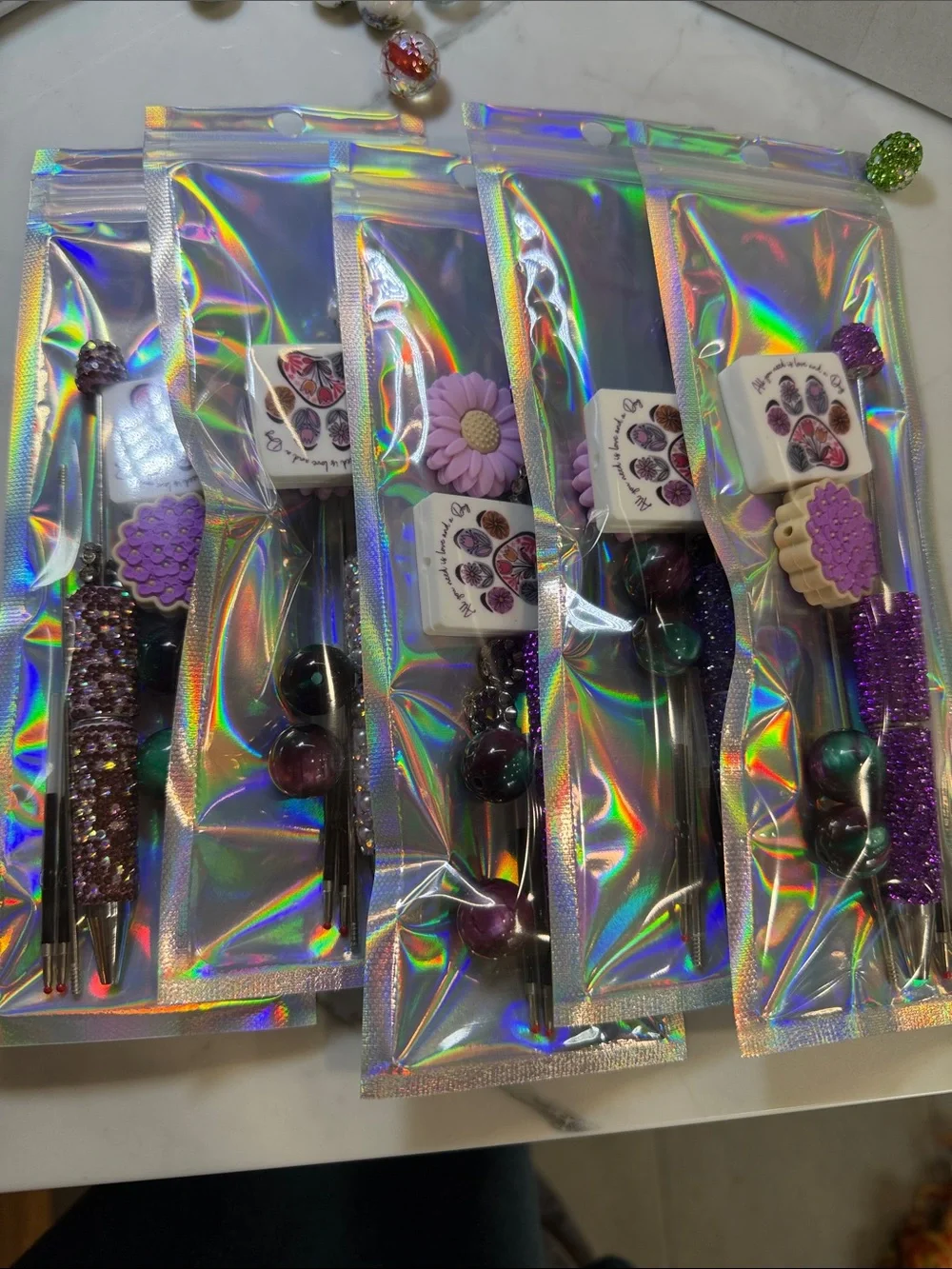 “All you need is love and a dog,” beaded pens plus 5 kits to make your own. $3 - Picture 2 of 2